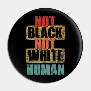 Black White Human Gift Pin