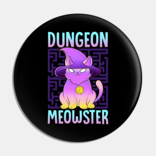 Dungeon Meowster Tabletop Gamer Pin