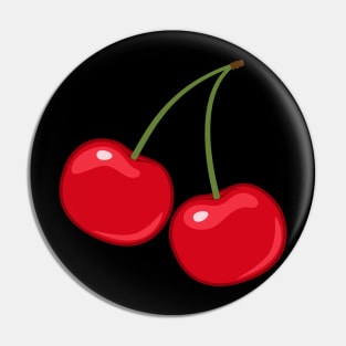 Red cherries stickers Pin