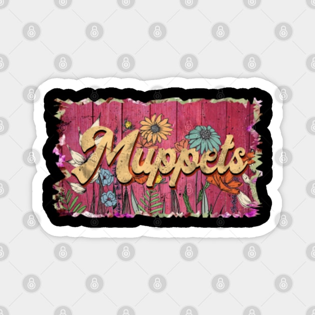 Classic Muppets Personalized Flowers Proud Name Magnet by Gianna Bautista Art