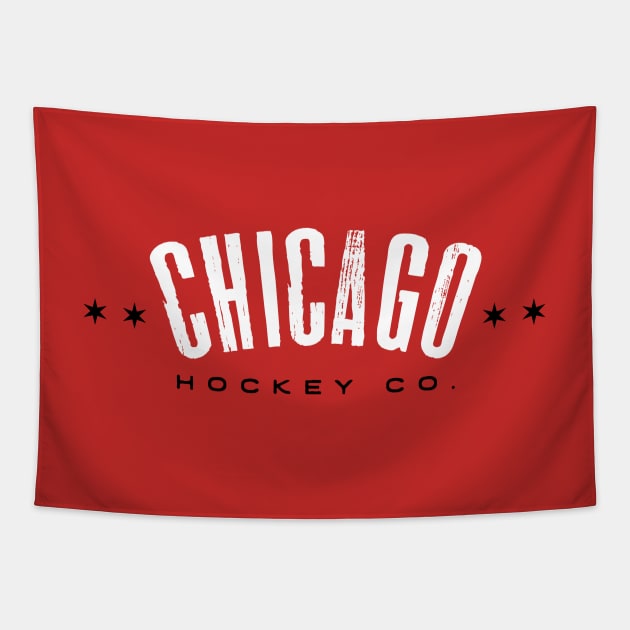 Chicago Hockey Co. Tapestry by schwigg