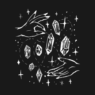 Crystal Alchemy Witchy Goth Hands T-Shirt