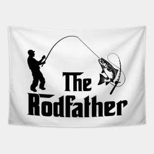 The Rodfather Funny Fishing Gift for Fisherman Tapestry