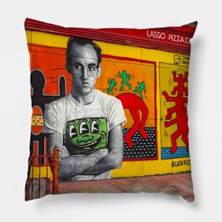 Street Art Graffiti Nolita Bike Little Italy New York City Pillow