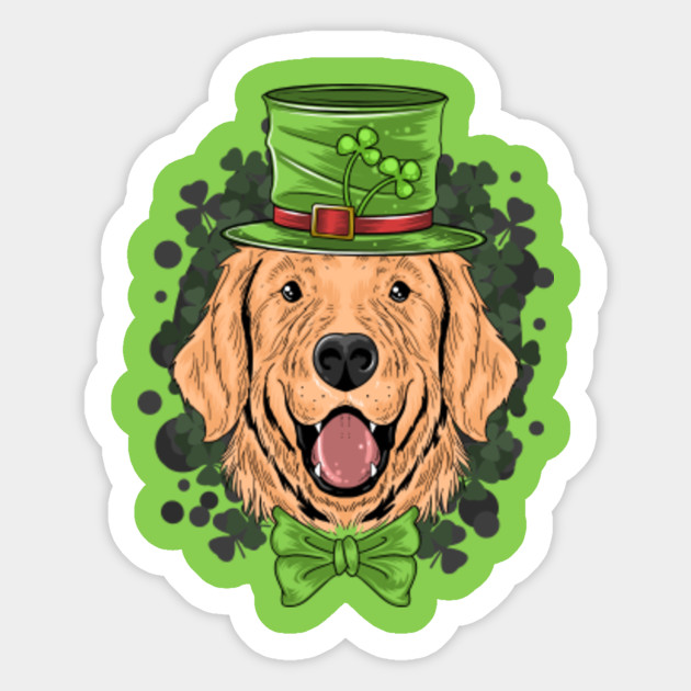 St Patrick S Day Cute Golden Retriever Puppy Dog With Cap Golden