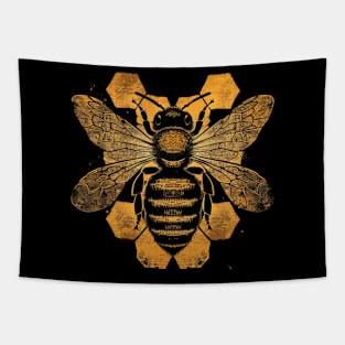 Bee Honey Harvesting Tapestry