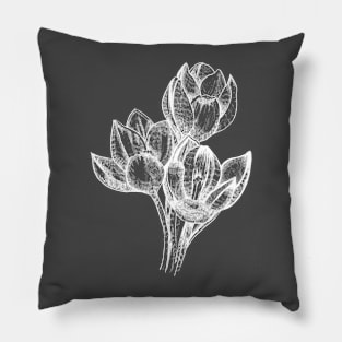 Ink - Crocus Variation 2 Pillow