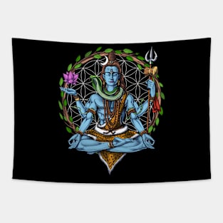 Hindu Shiva Meditation Tapestry