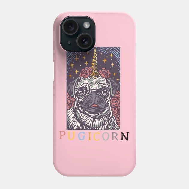 Pugicorn Pug Dog Unicorn Phone Case by unicorn shirt