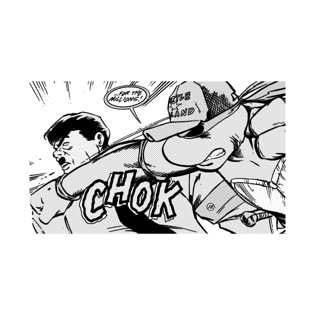 Raph punching Hitler (B&W) by swgpodcast