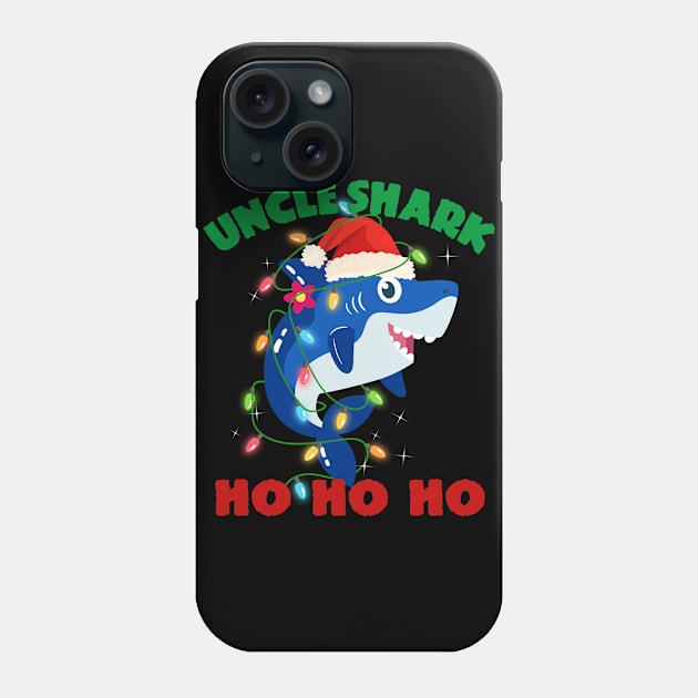 Uncle Shark Ho Ho Ho Christmas Phone Case by mckinney