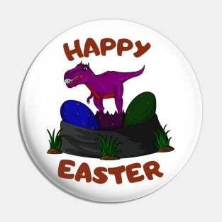 Happy Easter Wished Cute Dinosaur Pin