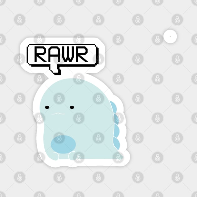 Blue Rawr Magnet by Flow Space