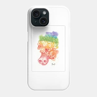 Rainbow Skulls and Flowers Phone Case