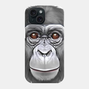 Realistic image with a chimpanzee theme Phone Case