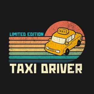 Vintage Taxi Driver Retro Sunset T-Shirt