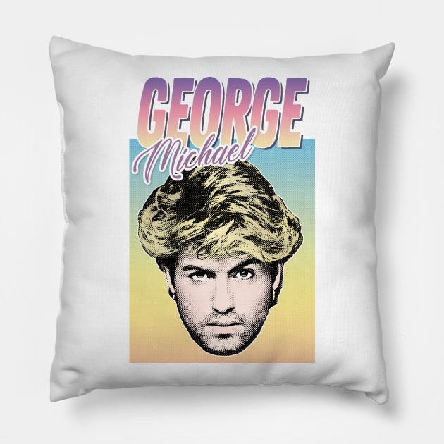 George Michael // Retro 80s Fan Pillow by DankFutura