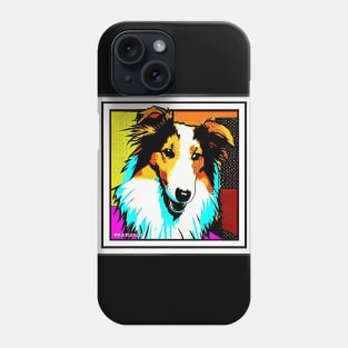 Pop art of a Collie Phone Case