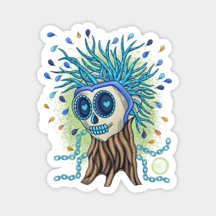 Skull Head Tree- Día De Los Muertos - Save Mother Nature - Tree Lovers Magnet