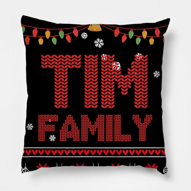 Tim Family Christmas, Name Xmas , Merry Christmas, Name , Birthday, Middle name Pillow by sketchraging