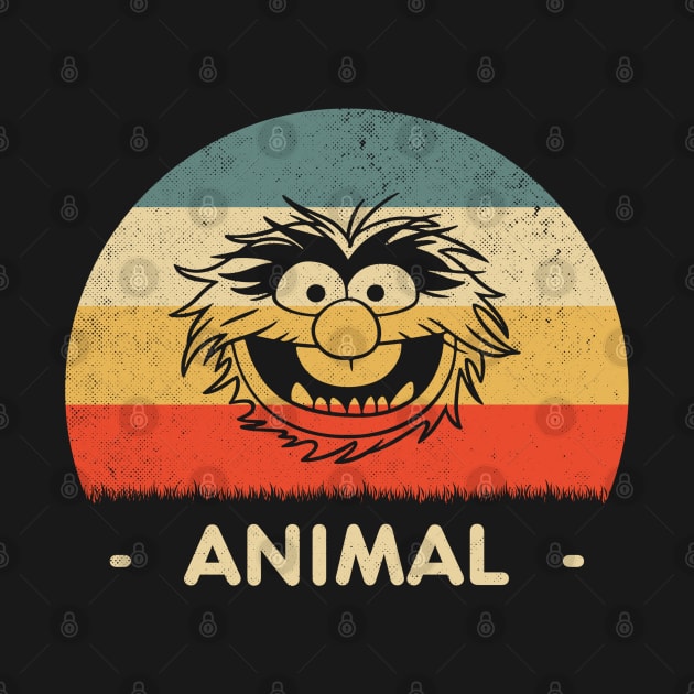 Retro Sunset Animal Muppets by Symmetry Stunning Portrait