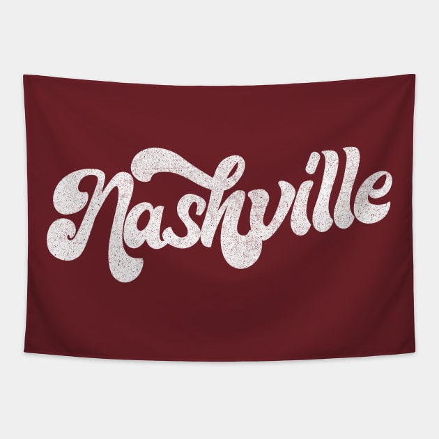 Nashville  // Retro Typography Design Tapestry by DankFutura