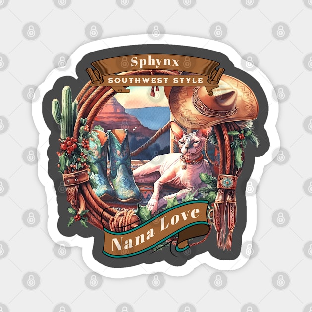 Southwest Sedona Country Cat Nana Love 5DS Magnet by catsloveart