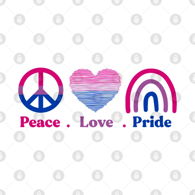 Bisexual Peace Love Pride by Pridish