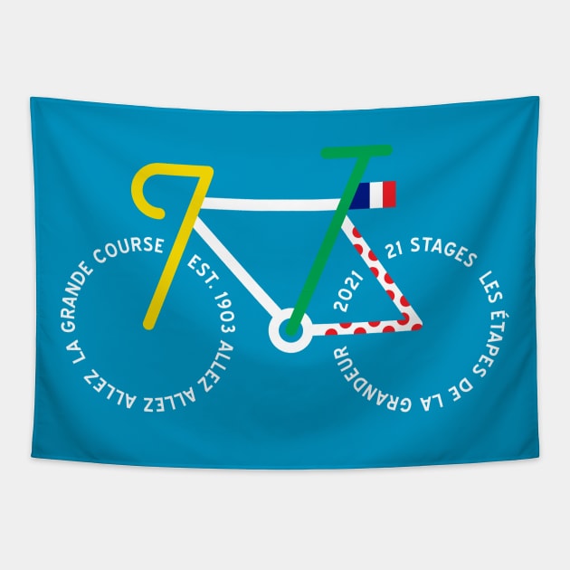 Tour De France 2021 Tapestry by reigedesign