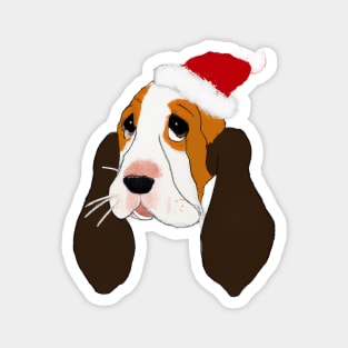 Cute Basset Hound Drawing Magnet