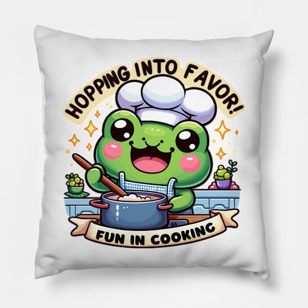 Wednesday's Gourmet Adventure: Hopping Into Flavor! Pillow by WEARWORLD