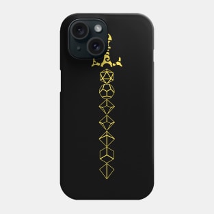 Yellow Polyhedral Seven Dice Set Tabletop RPG Addict Phone Case