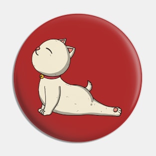 Cute Cat In Yoga Cobra Pose Pin