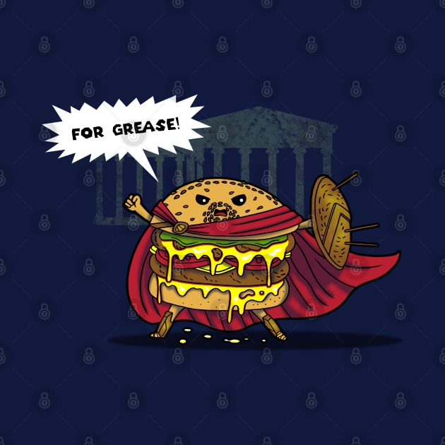 Funny Kawaii Burger Spartan 300 Cute Hamburger by BoggsNicolas