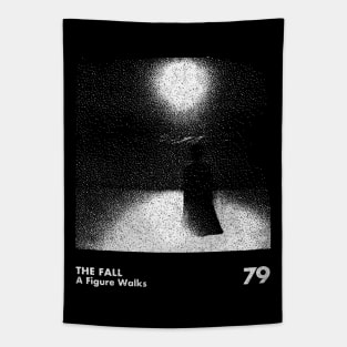 The Fall / A Figure Walks / Minimalist Graphic Artwork Design Tapestry