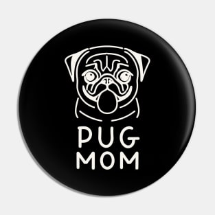 Pug Mom - Lineart Drawing for black Pin