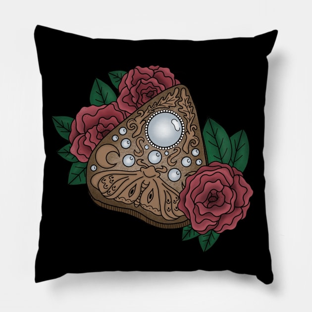 Floral Ouija Planchette Pillow by kirrajadex