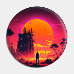 Retrowave Landscape Pin