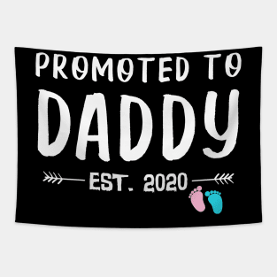 Promoted To Daddy Est. 2020 Funny Father's Day Gifts Tapestry