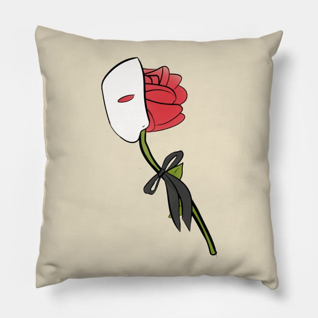 Phantom Rose Pillow by LavieJoelle