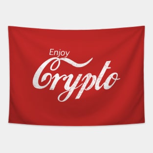 Enjoy Crypto - vintage design Tapestry