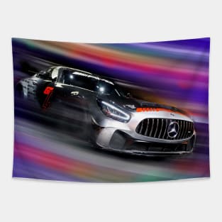 Speeding Mercedes AMG GT4 Tapestry