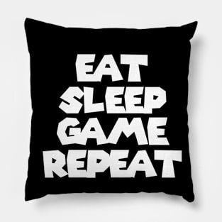 Eat Sleep Game Repeat Pillow