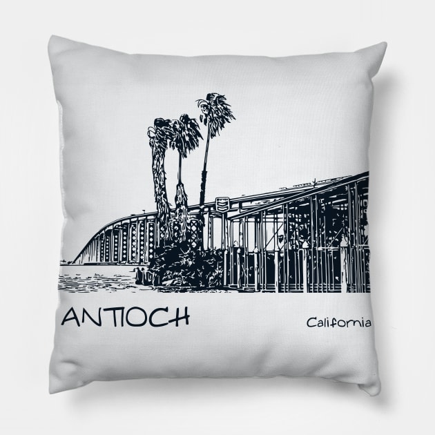 Antioch - California Pillow by Lakeric