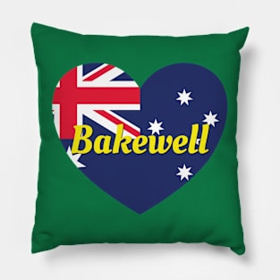 Bakewell NT Australia Australian Flag Heart Pillow