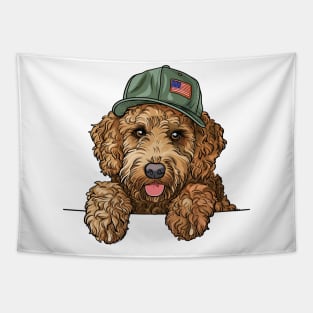 Goldendoodle Patriot Tapestry