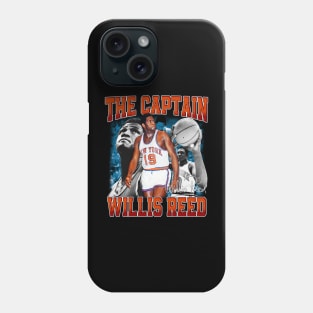 Willis Reed The Captain Basketball Legend Signature Vintage Retro 80s 90s Bootleg Rap Style Phone Case