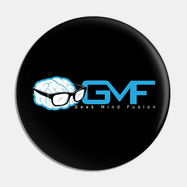 Geek Mind Fusion Logo Horizontal (Dark Colors) Pin by GeekMindFusion