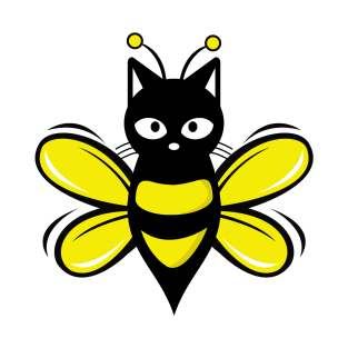 Cat Bee Funny Cute Animal T-Shirt