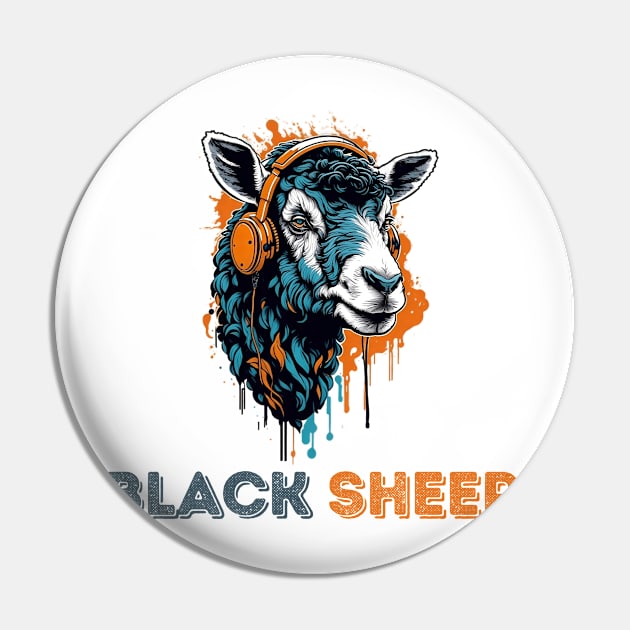 Black Sheep Pin by Teeium